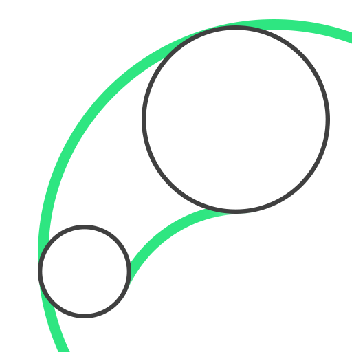 Kreis tangential an 2 Kreise LX icon